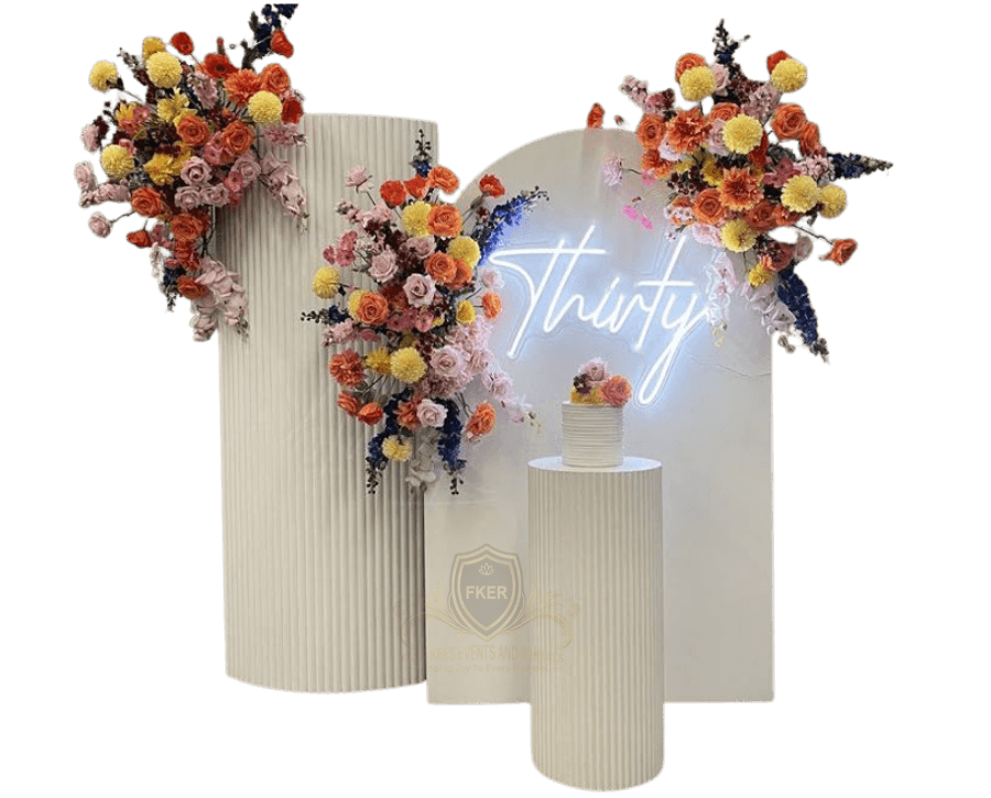 Arch Backdrop from Four Kees Events and Rentals inventory
