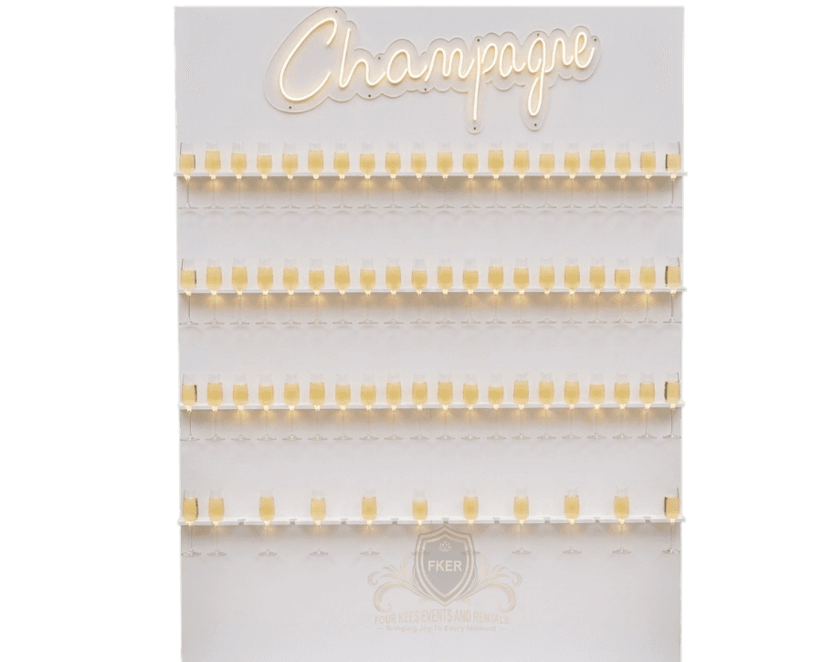 Champagne Wall from Four Kees Events and Rentals inventory