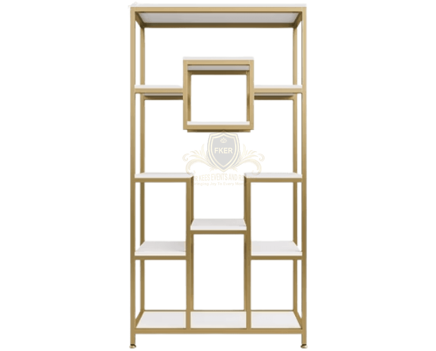 Geometric Cubed Shelf from Four Kees Events and Rentals inventory
