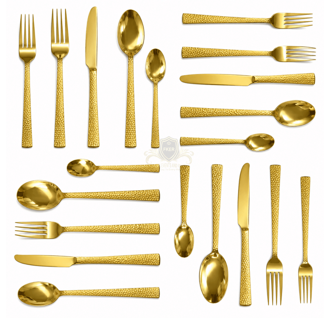 Gold Flatware Utensil from Four Kees Events and Rentals inventory