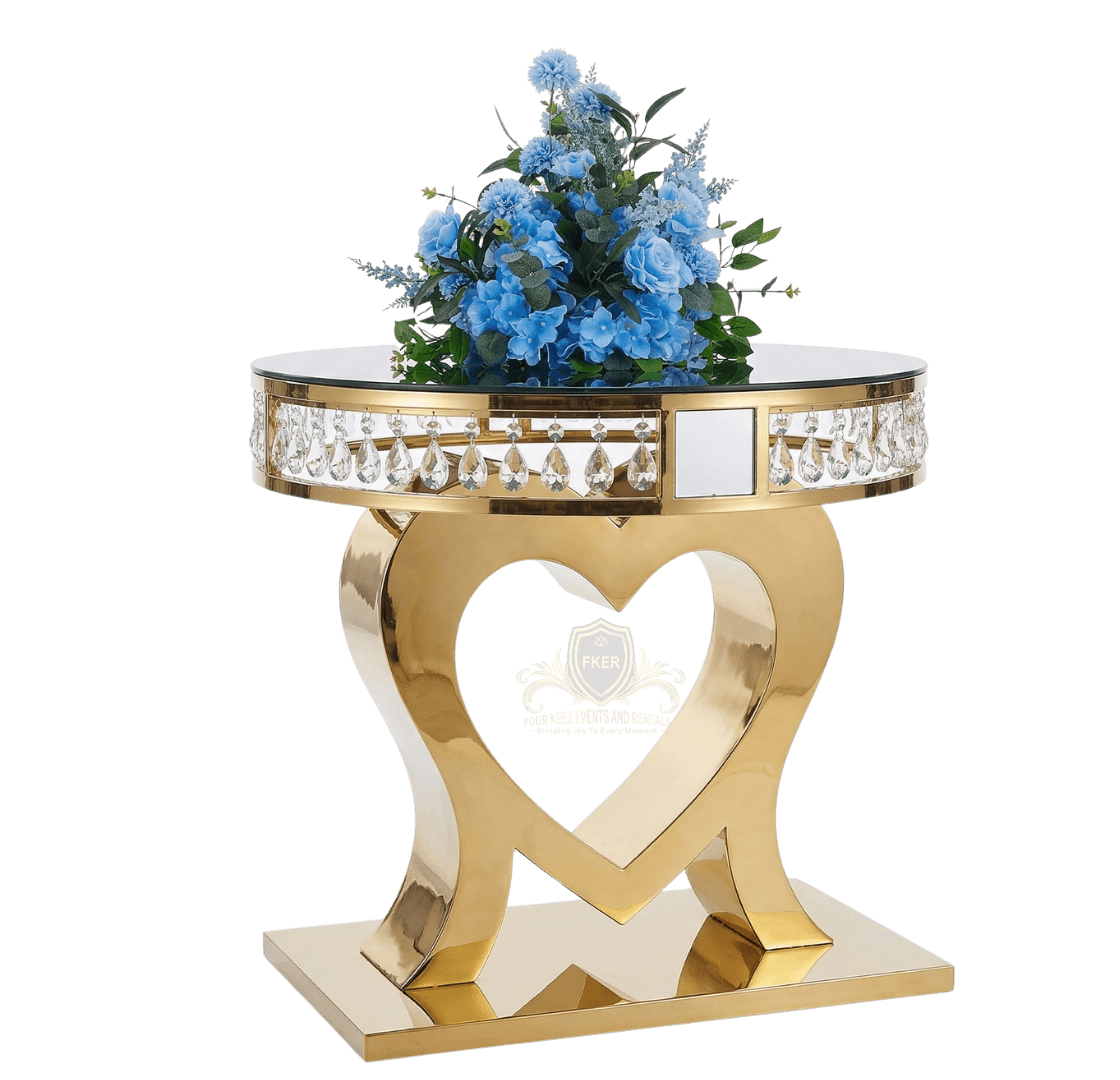 Golden Table from Four Kees Events and Rentals inventory