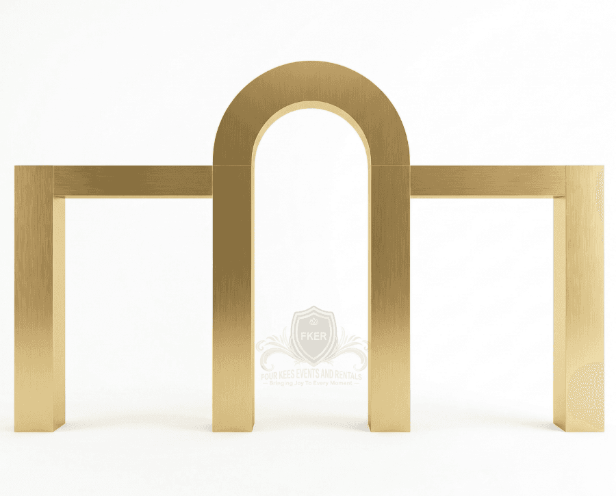 Golden Wedding Arches from Four Kees Events and Rentals inventory