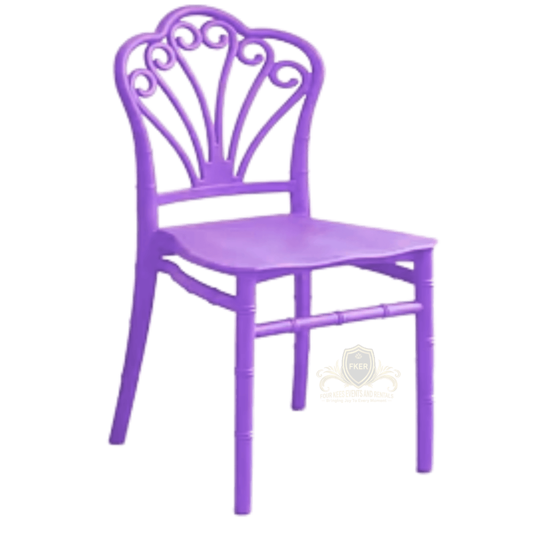 Kids Party Chair Purple from Four Kees Events and Rentals inventory
