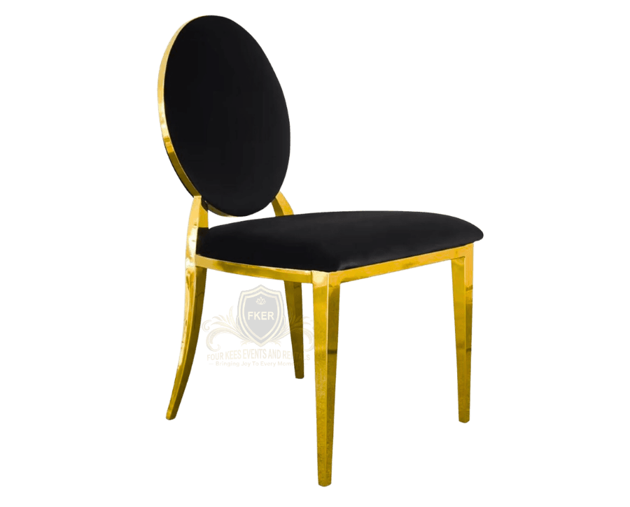 Oval Back Dining Chairs Black from Four Kees Events and Rentals inventory