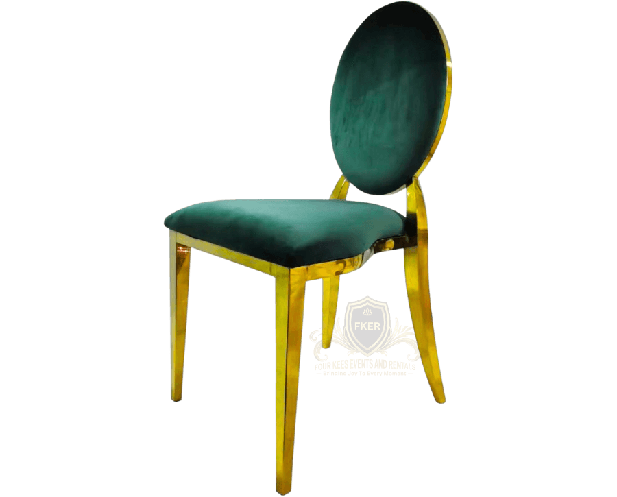 Oval Back Dining Chairs Green from Four Kees Events and Rentals inventory