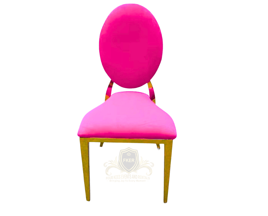 Oval Back Dining Chairs Pink from Four Kees Events and Rentals inventory