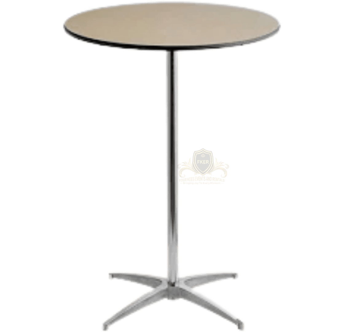 Wooden Cocktail Table from Four Kees Events and Rentals inventory