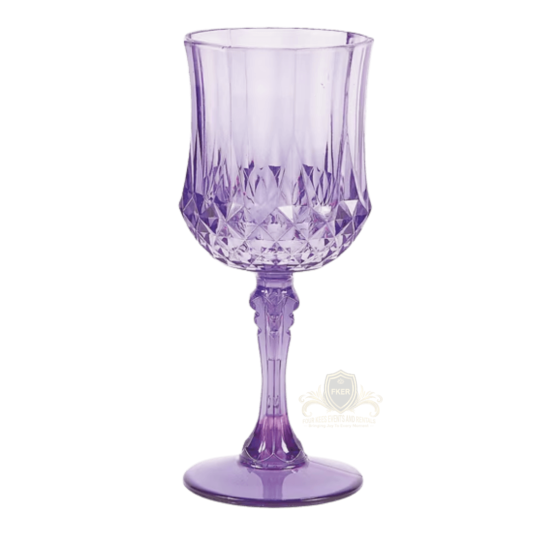 Purple Wine Glass from Four Kees Events and Rentals inventory