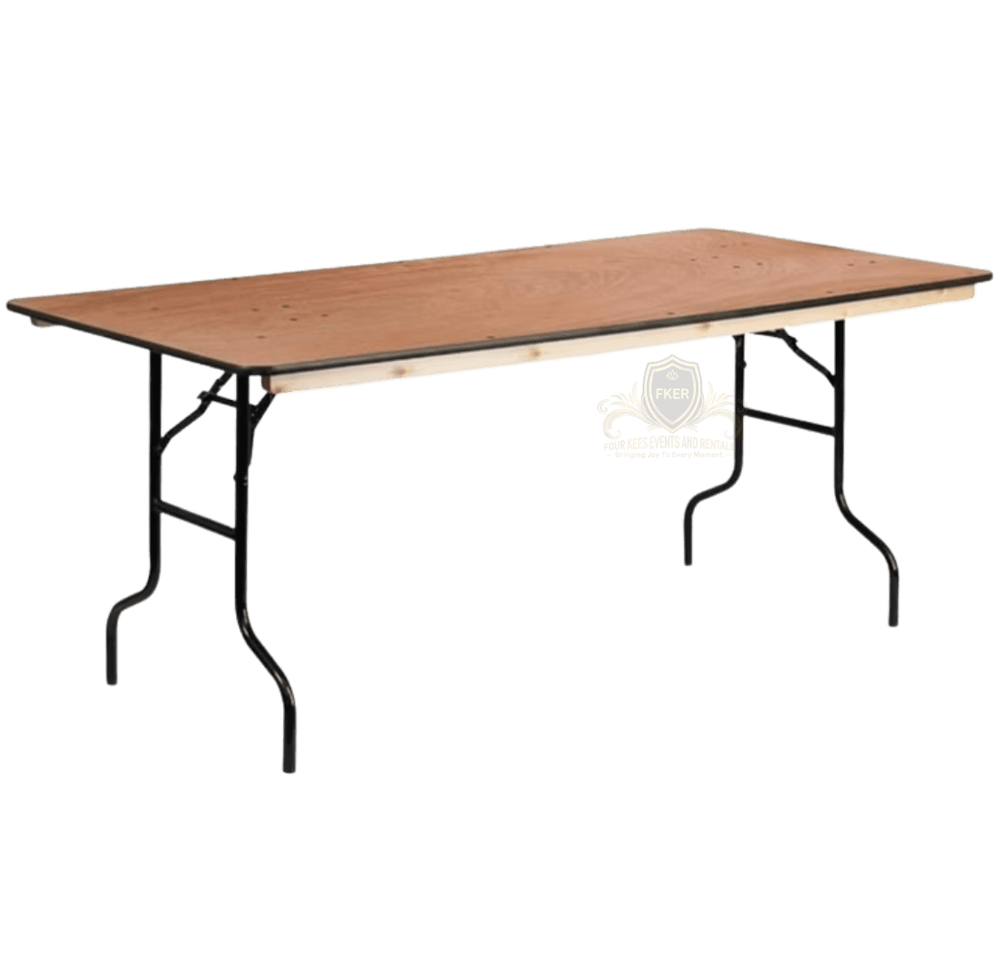 Wood Rectangular Table from Four Kees Events and Rentals inventory