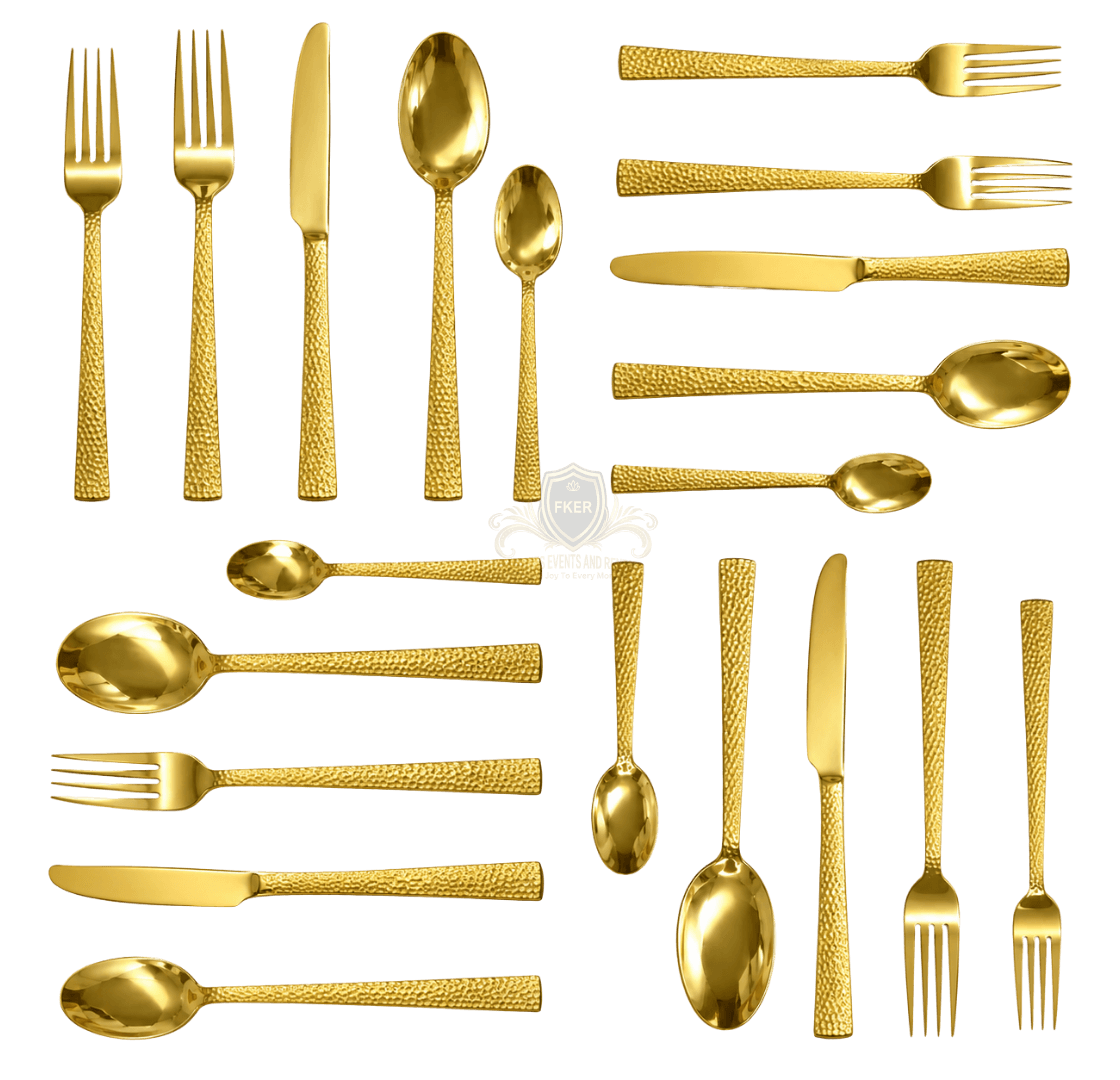 Gold Flatware Utensil from Four Kees Events and Rentals inventory