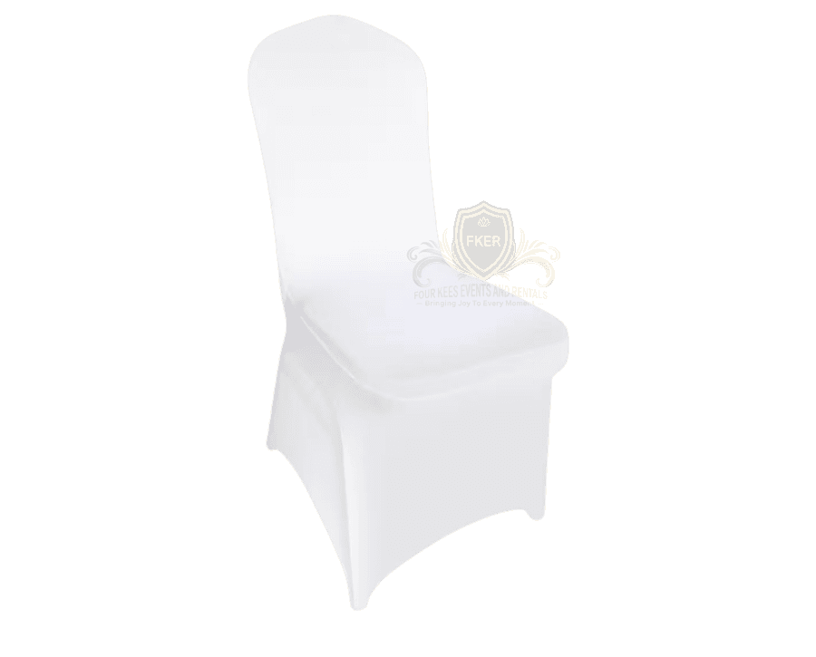 Spandex Chair Covers White from Four Kees Events and Rentals inventory