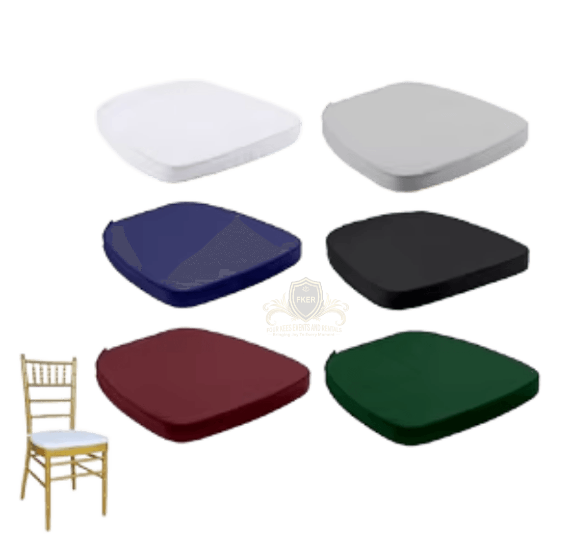 Chiavari Foam Seat Pads from Four Kees Events and Rentals inventory