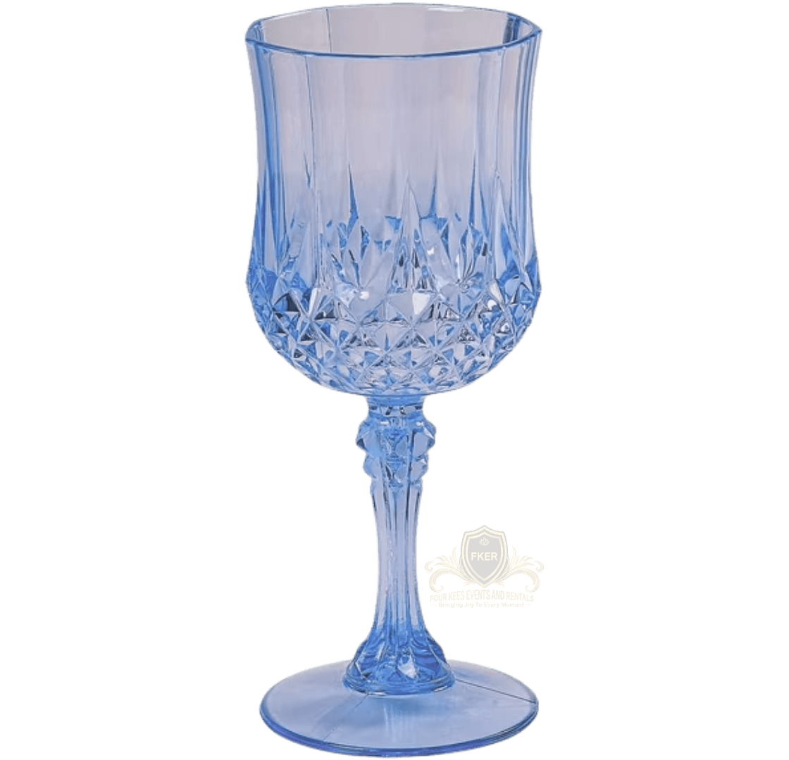 Blue Wine Glass from Four Kees Events and Rentals inventory