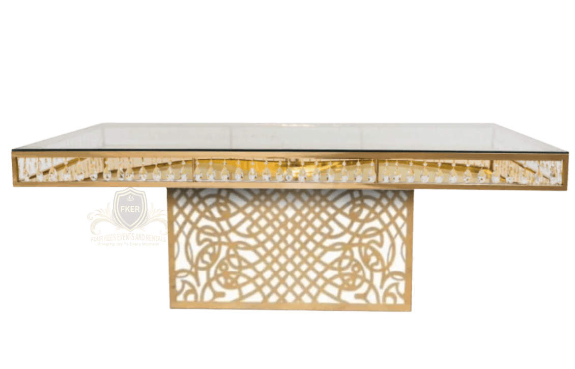 Gold Luxury Bridal Table from Four Kees Events and Rentals inventory