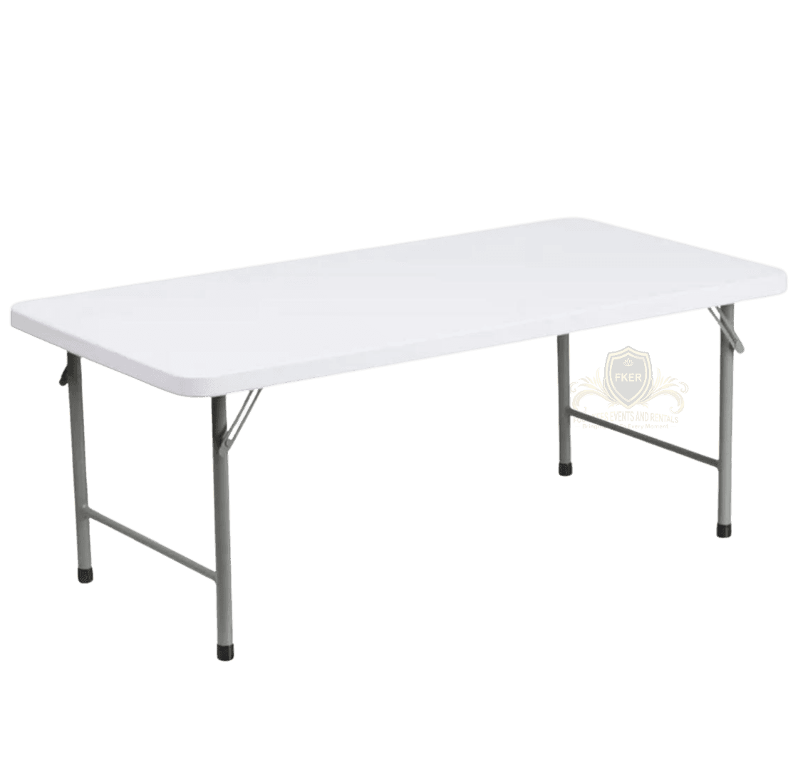 White Rectangular Kids Table from Four Kees Events and Rentals inventory