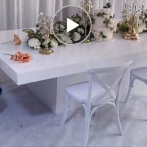 Luxury White Rectangular Kid Table