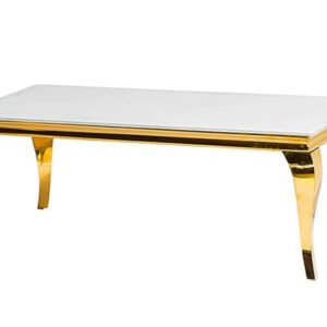 White & Gold Dining Table