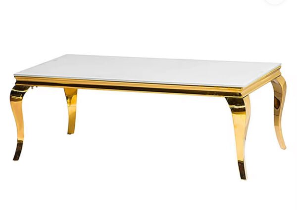 White & Gold Dining Table