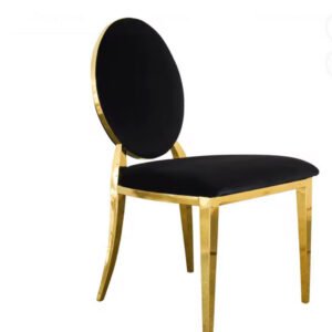 Gold Stainless Steel Chair Black