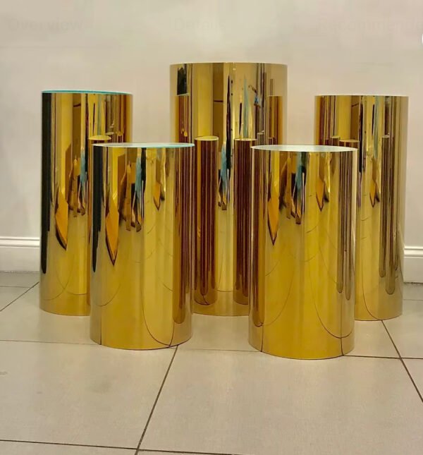 Gold Cylinder Pedestal