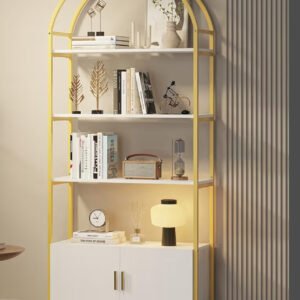 Gold & White Storage Shelf