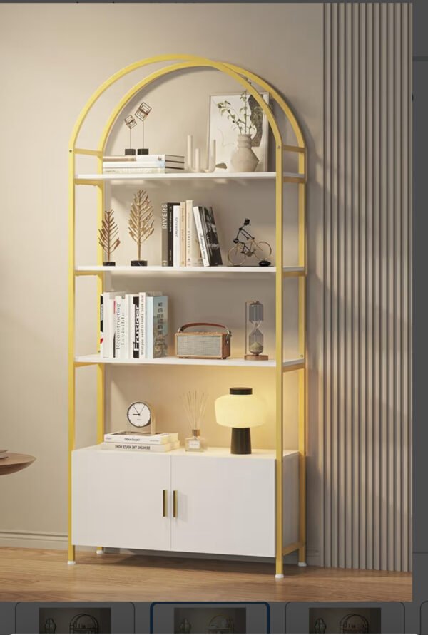 Gold & White Storage Shelf