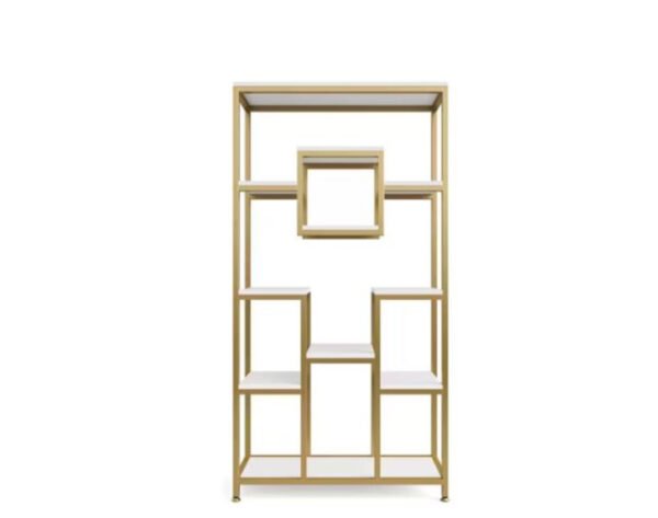 White & Gold Storage Shelf