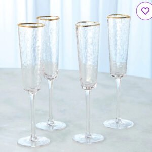 Hammered Flute Champagne Glass (each)