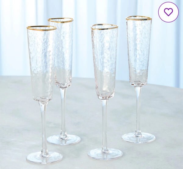 Hammered Flute Champagne Glass (each)