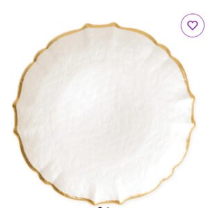 White & Gold Charger Plates