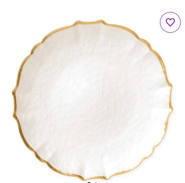 White & Gold Charger Plates