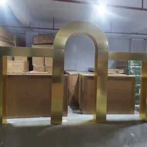 Deluxe Gold Curved Top Backdrop