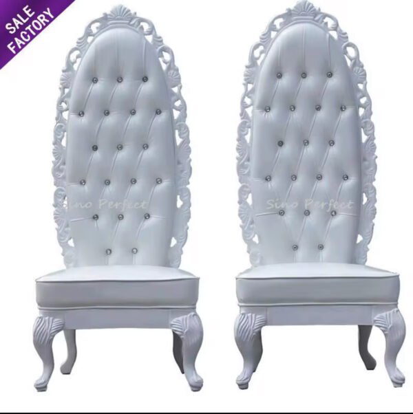 White Antique throne Chair Adult