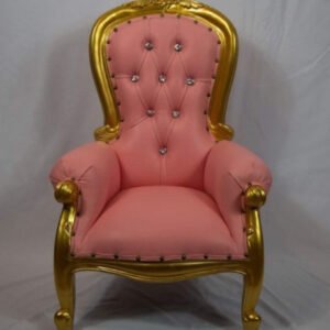 Throne Chair (Pink & Gold)