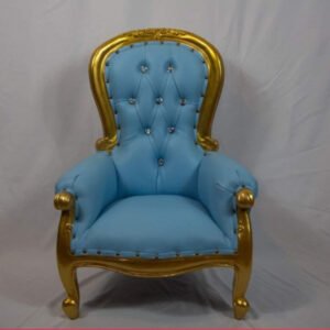 Throne Chair (Blue & Gold )