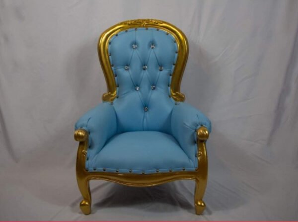 Throne Chair (Blue & Gold )