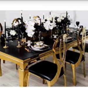 Black & Gold Dining Table