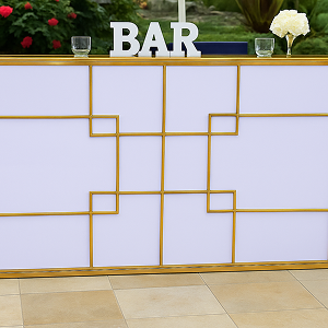 White & Gold Bar